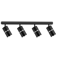 Oprawa Ścienno-Sufitowa Reflektor Punktowy 4x GU10 CzarnaSrebrna BAMBOO Sanico Goldlux