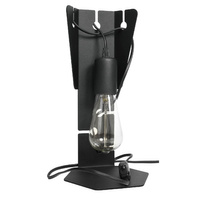 Lampa Biurkowa Stojąca Stołowa Nocna E27 Nieregularna Czarna Industrialna Arby Sollux