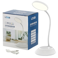 Lampka Biurkowa Stołowa LED 5W 200lm CCT 270° Akumulatorowa Biała Visua Kobi