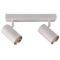 Oprawa Ścienno-Sufitowa Reflektor Punktowy 2x GU10 Biała Złota NICEA Sanico Goldlux