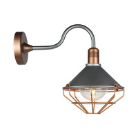 Lampa kinkiet ścienny Drut LOFT Złoty IP65 VT-720 V-TAC