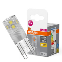 5x Żarówka LED Kapsułka G9 1.9W = 20W 200lm 2700K Ciepła 300° BASE Osram