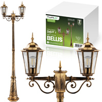 Lampa Ogrodowa Stojąca LED Słupek 205cm E27 Latarnia Zewnętrzna Dekoracyjna BELLIS LUMILED