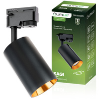 Reflektor Szynowy GU10 Czarno - Złoty SAGI Lampa do Szynoprzewodów Jednofazowych LUMILED