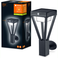 Lampa Ogrodowa Zewnętrzna Kinkiet Elewacyjny LED  6W 550lm 3000K IP44 Czarny Z Czujnikiem Ruchu i Zmierzchu Endura Ledvance