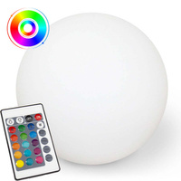 Kula ogrodowa LAMPA SOLARNA do ogrodu NAZIEMNA LED RGB 30cm + pilot
