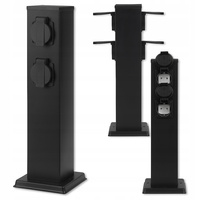 Słupek Ogrodowy Zewnętrzny Stojący 230V 40cm ONTARIO 4x Gniazdo Sieciowe