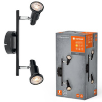 Lampa LED Ścienna Sufitowa Kinkiet Oprawa Natynkowa 6.8W 460lm 3000K Ciepła Ściemnialna Czarny LED Spot Ledvance