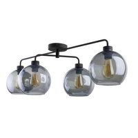 Lampa Sufitowa BARI GRAPHITE Szklana Czarno-Grafitowa Nowoczesna 4xE27 2835 TK Lighting