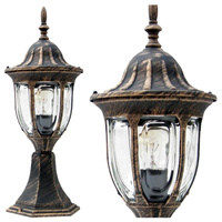 LAMPA OGRODOWA stojąca FLORENCJA 1xE27 GOLDLUX (Polux) niska PATYNA