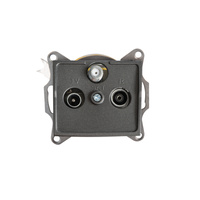 Gniazdo RTV-SAT końcowe 3 gniazda Grafitowe LOGI KANLUX