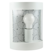 Kinkiet lampa oprawa zewnętrzna ogrodowa ścienna MURET E27 GOLDLUX (Polux) biała