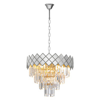 Lampa Wisząca Sufitowa Żyrandol CARISMA Chrom 9xE14 Milagro