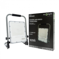 Naświetlacz LED Reflektor Akumulatorowy 50W 1620lm 5000K Zimna 6000mAh IP65 Ecolight