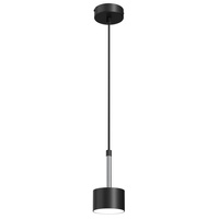 Lampa Wisząca Sufitowa ARENA Czarna Srebrna 1xGX53 Milagro