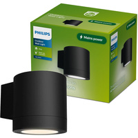 Kinkiet Ogrodowy Lampa Zewnętrzna Elewacyjna LED GU10 IP44 Czarna Fylx Philips
