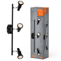 Lampa LED Ścienna Sufitowa Kinkiet Oprawa Natynkowa 10.2W 690lm 3000K Ciepła Ściemnialna Czarny LED Spot Ledvance