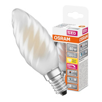 Żarówka LED BW35 Świeczka E14 3.4W = 40W 470lm 2700K Ciepła CRI90 300° Filament Ściemnialna SUPERSTAR PLUS CLASSIC Osram