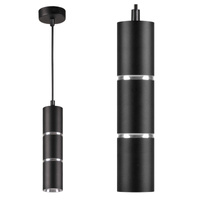 Lampa Sufitowa Wisząca Zwis GU10 CzarnaSrebrna BAMBOO Sanico Goldlux