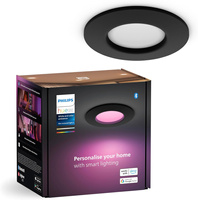 Panel LED Oprawa Podtynkowa Wpuszczana 8.3W 1000lm IP44 White and Color Ambiance RGB + TW Czarna Inteligentna SMART Zigbee Bluetooth Slim Downlights Philips HUE
