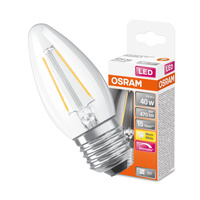 Żarówka LED B35 Świeczka E27 4.8W = 40W 470lm 2700K Ciepła 300° Ściemnialna Retrofit Filament CLASSIC Osram