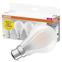 4x Żarówka LED A60 B22d 6.5W = 60W 806lm 2700K Ciepła 300° BASE Osram