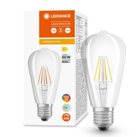 Żarówka LED Edison E27 ST64 5,8W = 60W 806lm 4000K Neutralna 300° CRI90 Filament Ściemnialna LEDVANCE Superior