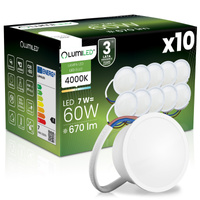10x Wkład do Opraw LED Żarówka Moduł INSERT Reflektor 7W = 60W 670lm 4000K Neutralna 120° LUMILED