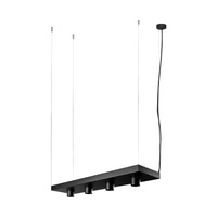 Lampa Sufitowa Wisząca 4x GU10 Czarna Nowoczesna PLANT 9381 Nowodvorski