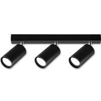Kinkiet Spot Reflektor LED Lampa Sufitowa Natynkowa BLACK Czarna Nowoczesna GU10 x3