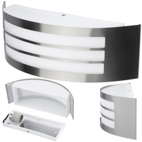 Kinkiet Ogrodowy Elewacyjny Lampa Zewnętrzna E27 INOX IP44 DORIS