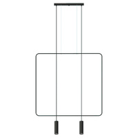 Lampa Sufitowa LED Wisząca RANA 2xGU10 Czarna SOLLUX