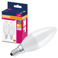 2x Żarówka LED B39 Świeczka E14 7.5W = 60W 806lm 2700K Ciepła 200° VALUE CLASSIC Osram