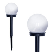 Lampa Solarna Ogrodowa Słupek Zewnętrzny Stojący LED 6500K Zimna IP44 Czarny Sphere Kobi