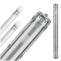 Zestaw Lampa Oprawa Hermetyczna Przemysłowa 2x120cm + Świetlówka LED T8 18W 6500K Zimna IP65 Kobi