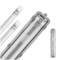Zestaw Lampa Oprawa Hermetyczna Przemysłowa 2x60cm + Świetlówka LED T8 9W 4000K Neutralna IP65 Kobi