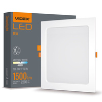 Panel LED Oprawa Podtynkowa Wpuszczana 18W 2200lm 4000K Neutralna Biała Videx