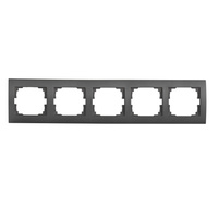 Ramka Pięciokrotna Pozioma Natynkowa do Gniazdka Grafitowa LOGI Kanlux