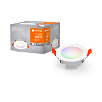 Oprawa Podtynkowa Panel LED Punktowa SPOT 4.5W 300lm Ściemnialna CCT RGB Okrągła 8,6 cm Biały SMART+ WiFi Downlight Ledvance