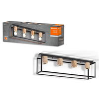 Lampa Sufitowa Dekoracyjna Oprawa Oświetleniowa Ozdobna Czarna 4x E27 Metalowa LEDVANCE