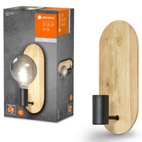 Lampa Ścienna Dekoracyjna Kinkiet Oprawa Natynkowa E27 Brązowy Czarny Decor Ledvance