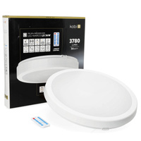 Plafon LED Łazienkowy Sufitowy Natynkowy 36W 3780lm 4000K 120° z Czujnikiem Ruchu i Zmierzchu Biały IP65 Nairos Kobi