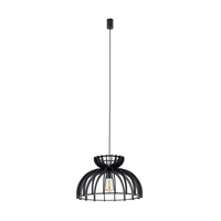 Lampa Sufitowa Wisząca E27 Czarna Drewno Skandynawska KYMI C 10575 Nowodvorski