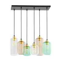Lampa Sufitowa Wisząca MARCO GREEN Żyrandol Wielokolorowa Loft 6xE27 3328 TK Lighting