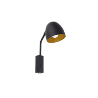 Lampa Ścienna Kinkiet SOHO BLACK Czarno-Złota Loftowa E27 4167 TK Lighting