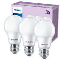3x Żarówka LED E27 A60 8W = 60W 806lm 2700K Ciepła 150° EC Multipack Philips