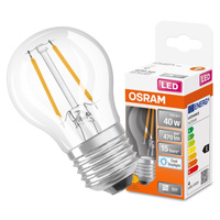 Żarówka LED P45 Kulka E27 4W = 40W 470lm 6500K Zimna 300° Retrofit Filament CLASSIC Osram