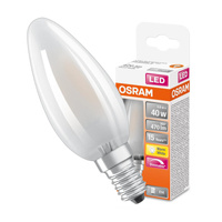 Żarówka LED B35 Świeczka E14 4.8W = 40W 470lm 2700K Ciepła 300° Ściemnialna Retrofit Filament CLASSIC Osram