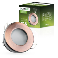 Oprawa Halogenowa Podtynkowa Wpuszczana LED MR16 Okrągła Miedziana AQUS Lumiled