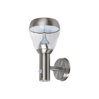 Lampa Ogrodowa Zewnętrzna Kinkiet Elewacyjny LED 8.5W 760lm 4000K IP44 z Czujnikiem Ruchu Chrom Klasyczny Amalfi Rabalux